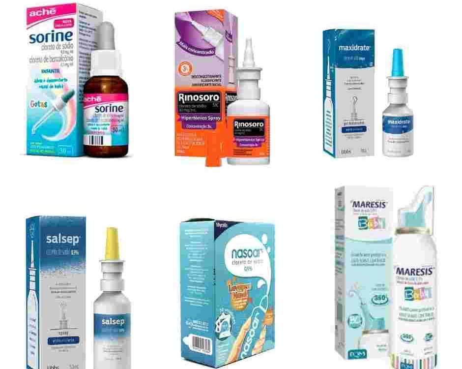 Nariz entupido? Veja por que exagerar no descongestionante pode piorar e como agir 1 Diferentes tipos de soluções salinas e descongestionantes nasais, usados para aliviar congestão nasal.
